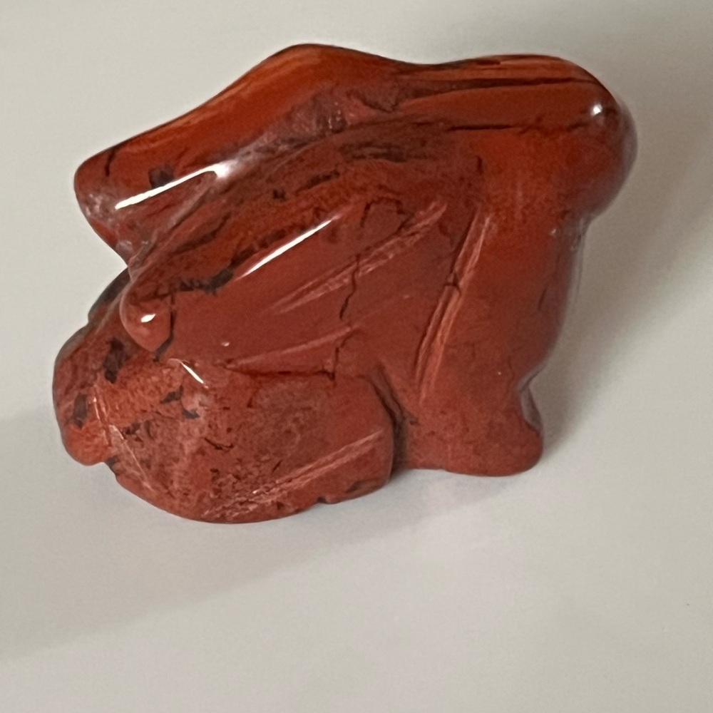 Red Jasper Rabbit Crystal Mini Carving - Picture 7 of 10